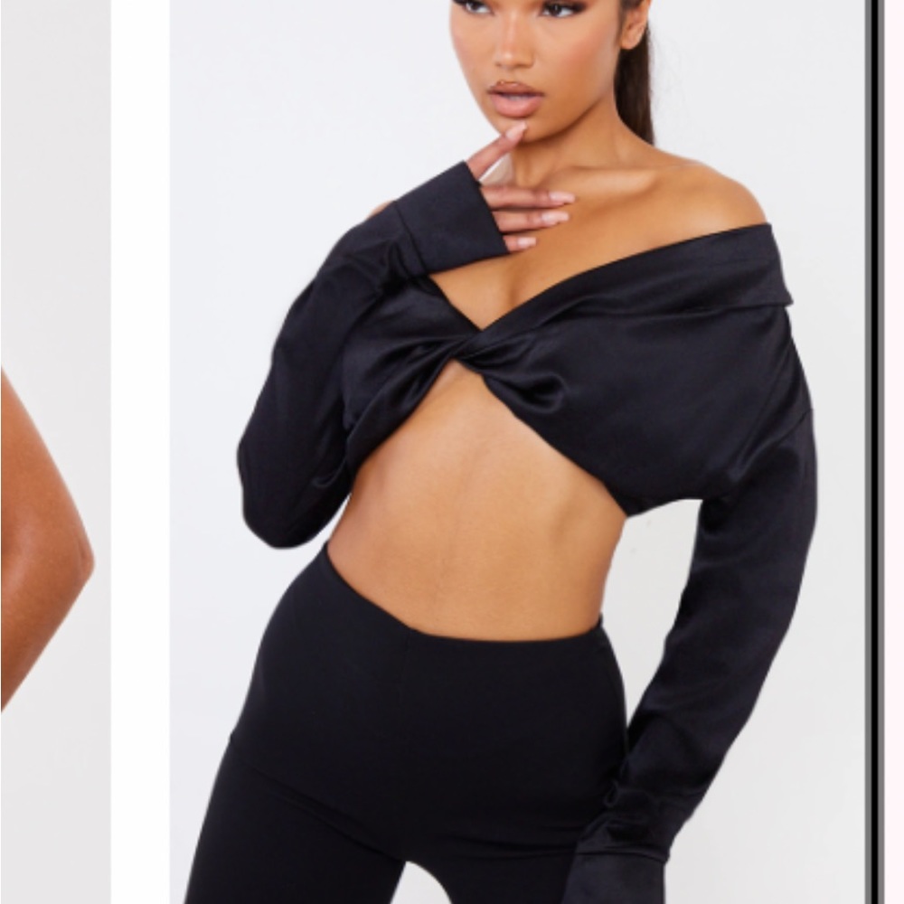 off the shoulder too long sleeve